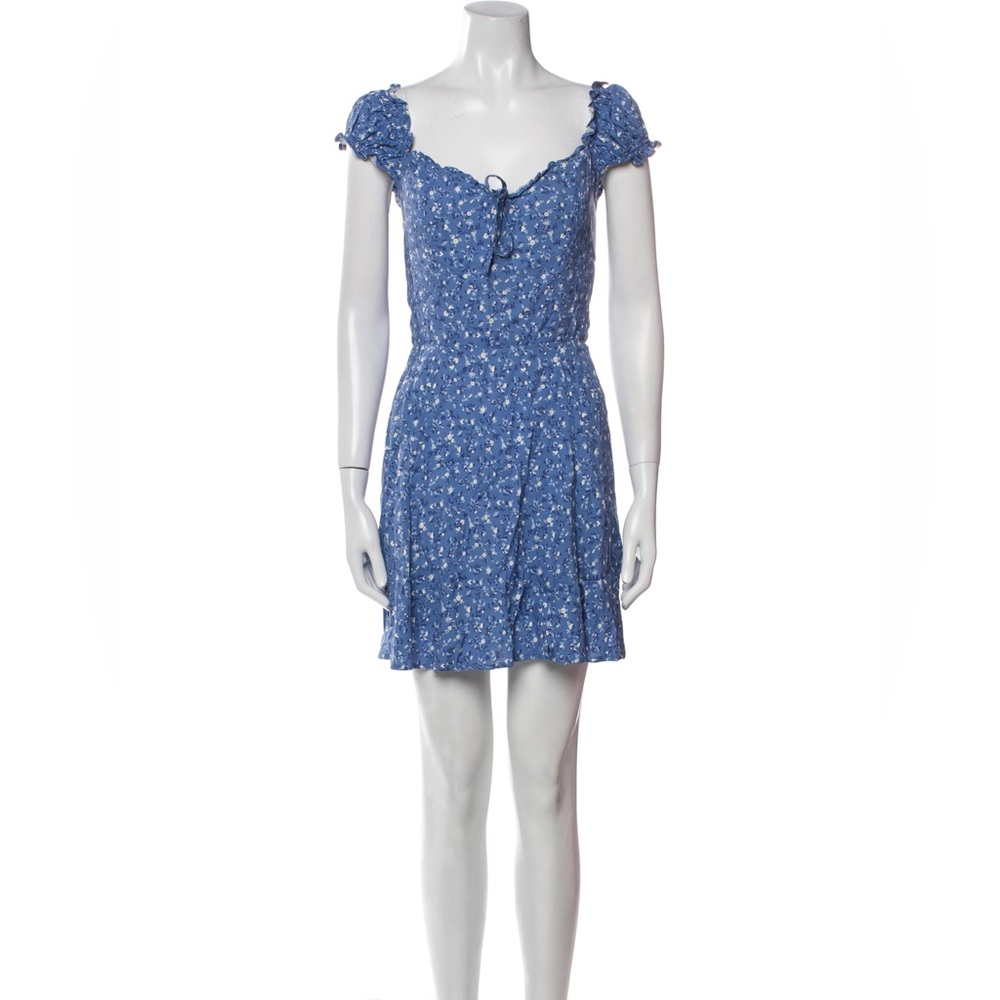 Reformation Blue Floral Mini Dress